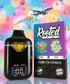 Rooted Labs Candy Rain x Jet Fuel OG Dual Tank 2G Disposable Vape – Liquid Diamonds