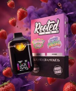 Rooted Labs Strawberry Cough x Purple Diesel Dual Tank 2G Disposable Vape – Liquid Diamonds