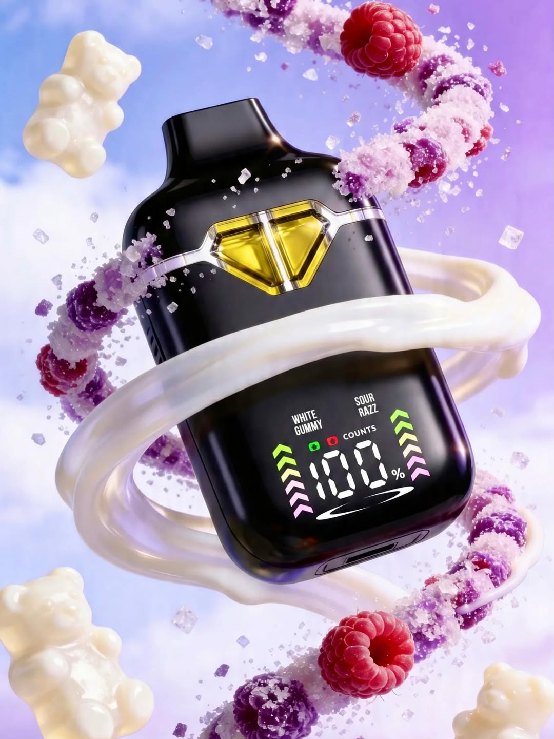 Premium Dual‑Tank Vape Pod Kit – White Gummy & Sour Razz | Rooted Labs Hybrid Flavor Premium Dual‑Tank Vape Pod Kit – White Gummy & Sour Razz | Rooted Labs Hybrid Flavor